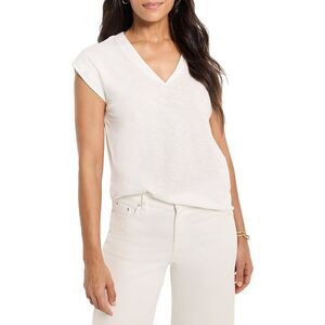 Nic+Zoe Womens V-Neck Tank, White